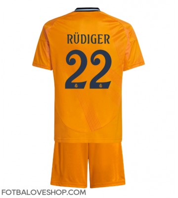 Real Madrid Antonio Rudiger #22 Dětské Venkovní Dres 2024-25 Krátký Rukáv (+ trenýrky)